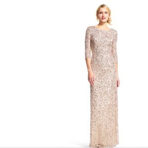 Beautiful long scoop back sequin gown